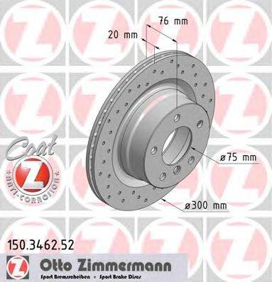 Тормозной диск ZIMMERMANN 150346252
