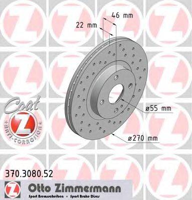 Тормозной диск ZIMMERMANN 370308052