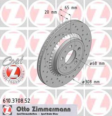 Тормозной диск ZIMMERMANN 610370852