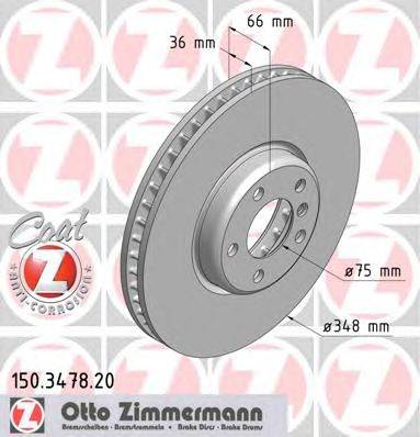 Тормозной диск ZIMMERMANN 150347820