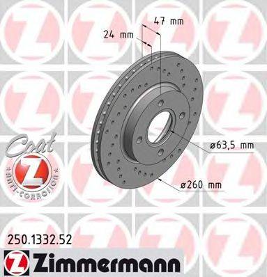 Тормозной диск ZIMMERMANN 250133252