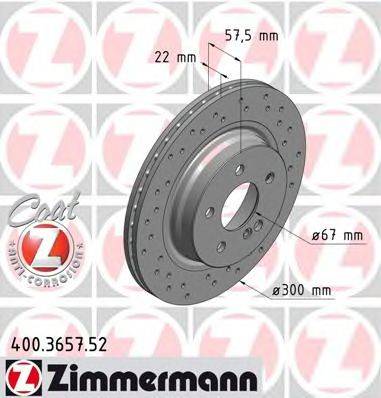 Тормозной диск ZIMMERMANN 400365752
