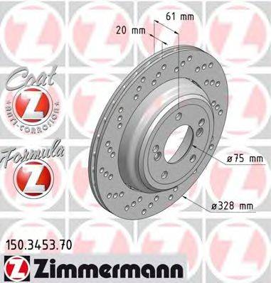Тормозной диск ZIMMERMANN 150.3453.70
