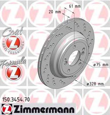 Тормозной диск ZIMMERMANN 150.3454.70