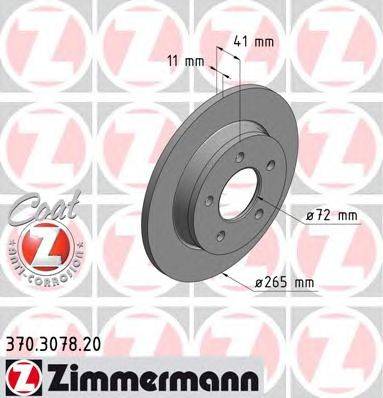 Тормозной диск ZIMMERMANN 370307820