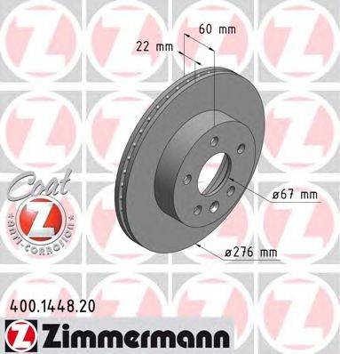 Тормозной диск ZIMMERMANN 400144820
