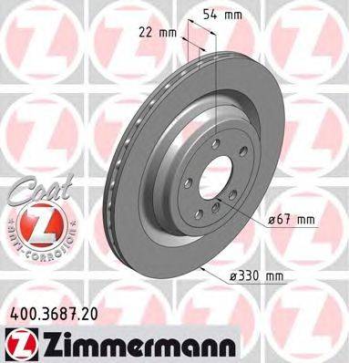 Тормозной диск ZIMMERMANN 400368720