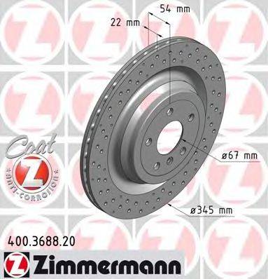 Тормозной диск ZIMMERMANN 400368820