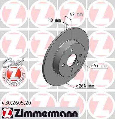 Тормозной диск ZIMMERMANN 430260520