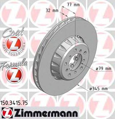 Тормозной диск ZIMMERMANN 150.3415.75