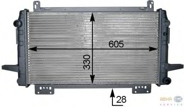 Радиатор, охлаждение двигателя HELLA 8MK 376 710-461