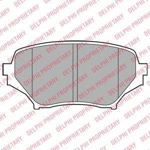 Комплект тормозных колодок, дисковый тормоз DELPHI LP2026