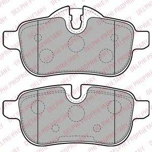Комплект тормозных колодок, дисковый тормоз DELPHI LP2163