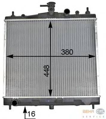 Радиатор, охлаждение двигателя HELLA 8MK 376 790-521