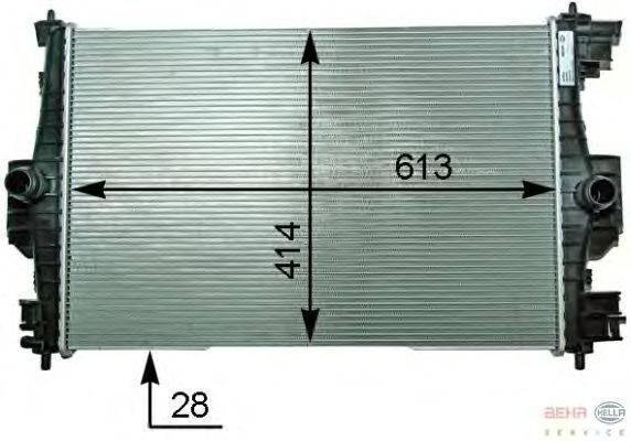Радиатор, охлаждение двигателя HELLA 8MK 376 910-301
