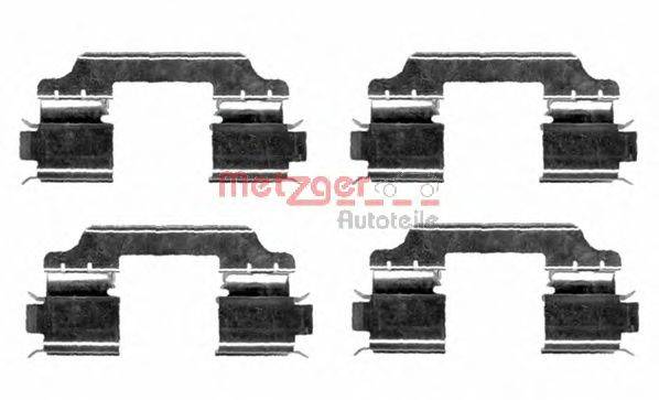 Комплектующие, колодки дискового тормоза METZGER 1091654