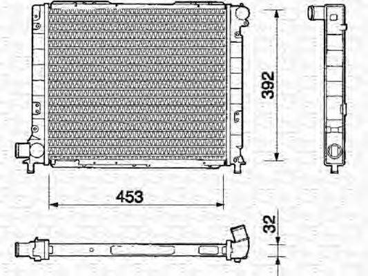 Радиатор, охлаждение двигателя MAGNETI MARELLI 350213111000