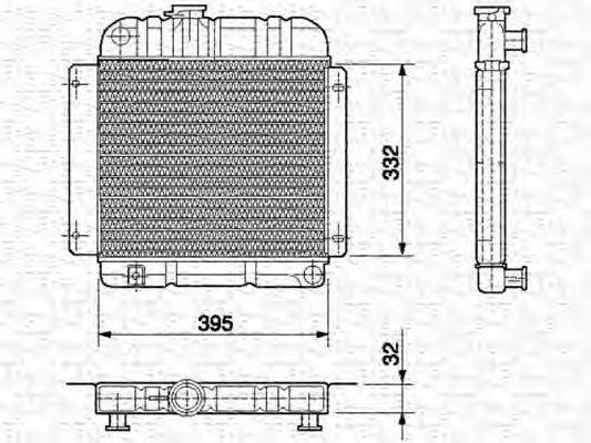 Радиатор, охлаждение двигателя MAGNETI MARELLI 350213417000