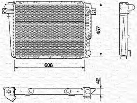 Радиатор, охлаждение двигателя MAGNETI MARELLI 350213429000