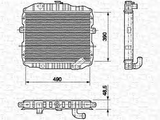 Радиатор, охлаждение двигателя MAGNETI MARELLI 350213548000
