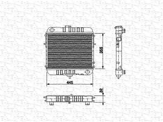 Радиатор, охлаждение двигателя MAGNETI MARELLI 350213573000