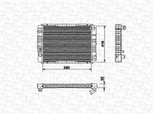 Радиатор, охлаждение двигателя MAGNETI MARELLI 350213656000