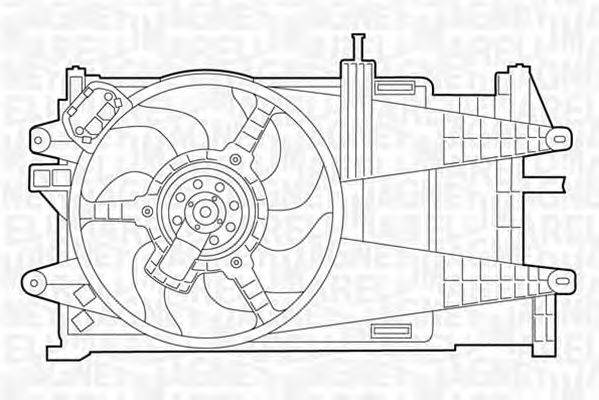 Вентилятор, охлаждение двигателя MAGNETI MARELLI 069422038010