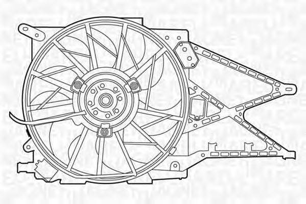 Вентилятор, охлаждение двигателя MAGNETI MARELLI 069422343010