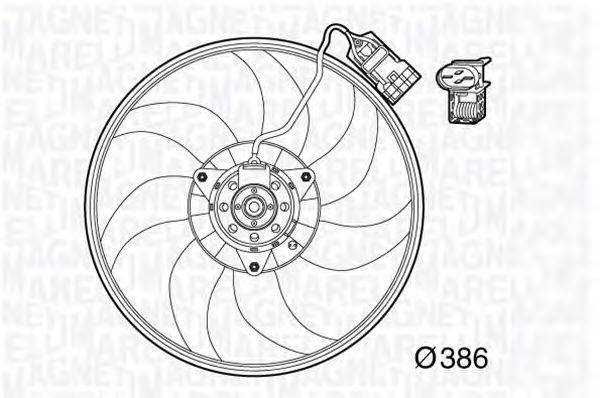 Вентилятор, охлаждение двигателя MAGNETI MARELLI 069422569010