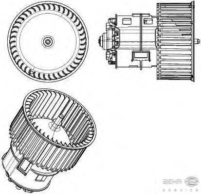 Вентилятор салона BEHR HELLA SERVICE 8EW351104441