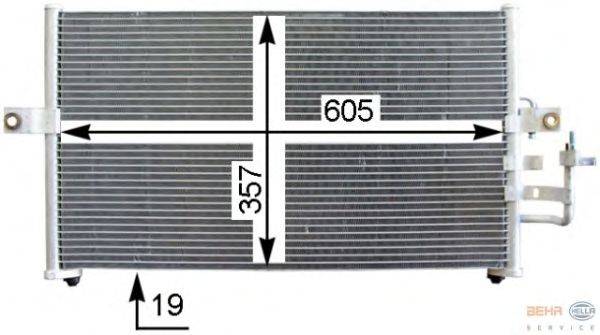 Конденсатор, кондиционер BEHR HELLA SERVICE 8FC 351 302-341