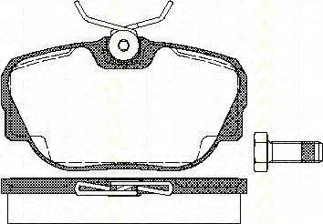 Комплект тормозных колодок, дисковый тормоз TRISCAN 21173