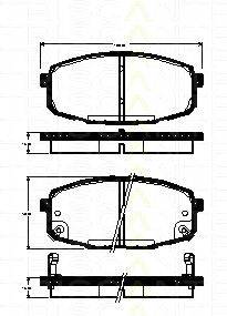 Комплект тормозных колодок, дисковый тормоз TRISCAN 8110 18016