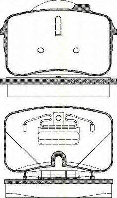 Комплект тормозных колодок, дисковый тормоз TRISCAN 21219