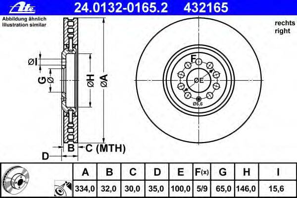 Тормозной диск ATE 24013201652