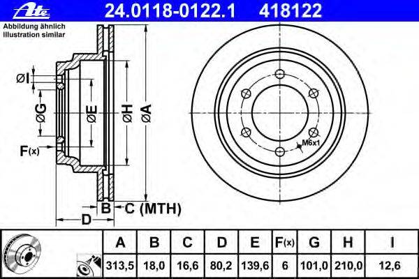 Тормозной диск ATE 24.0118-0122.1