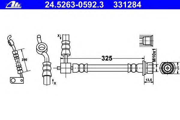 Тормозной шланг ATE 331284