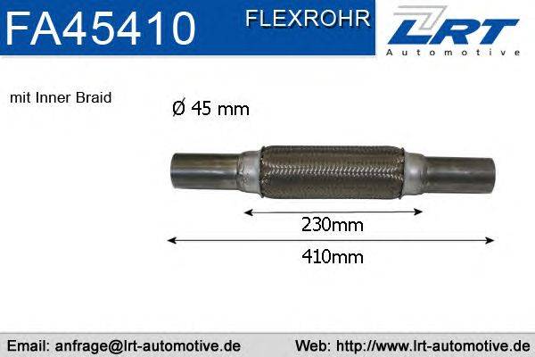 Гофрированная труба, выхлопная система LRT FA45410