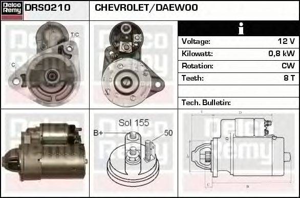 Стартер DELCO REMY DRS0210