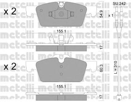 Комплект тормозных колодок, дисковый тормоз METELLI 22-0916-0K