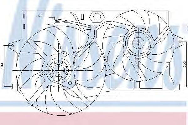Вентилятор, охлаждение двигателя NISSENS 85004