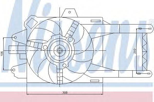 Вентилятор, охлаждение двигателя NISSENS 85117