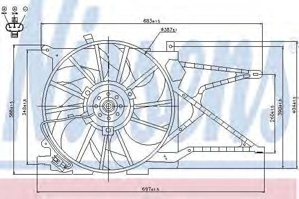 Вентилятор, охлаждение двигателя NISSENS 85174