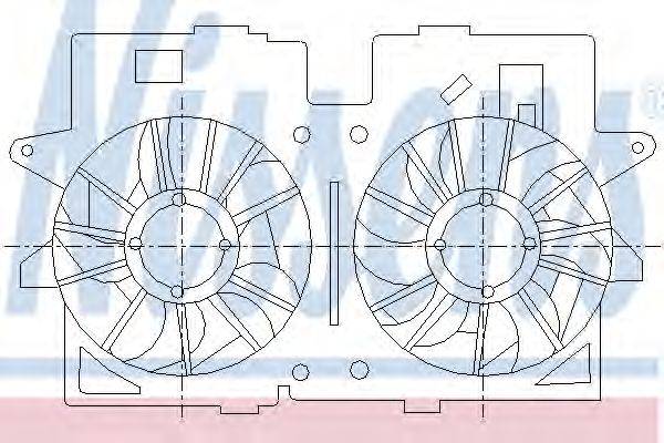Вентилятор, охлаждение двигателя NISSENS 85277