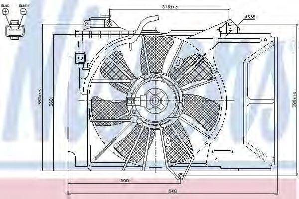 Вентилятор, охлаждение двигателя NISSENS 85329