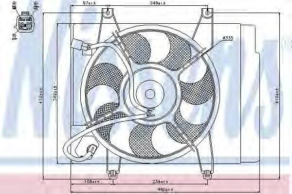 Вентилятор, охлаждение двигателя NISSENS 85345