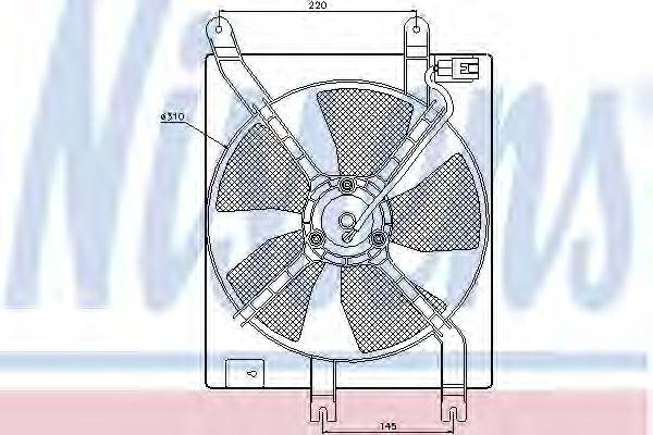 Вентилятор, конденсатор кондиционера NISSENS 85357