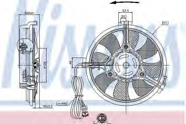 Вентилятор, конденсатор кондиционера VW 1009901
