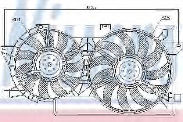 Вентилятор, охлаждение двигателя NISSENS 85521
