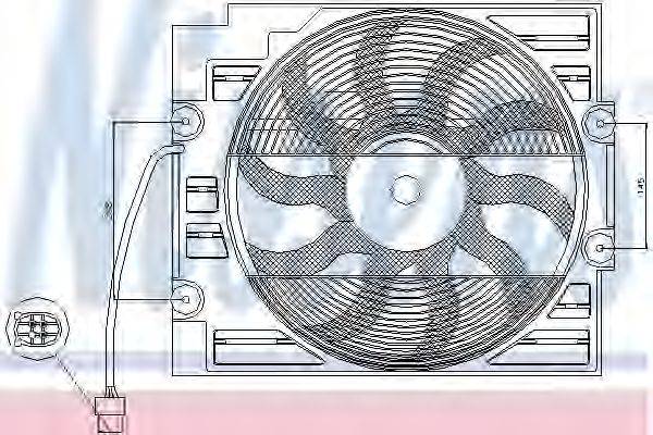 Вентилятор, конденсатор кондиционера NISSENS 85629